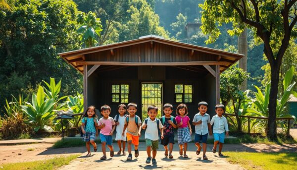 Komunitas Lokal Bangun Sekolah Gratis di Pedalaman